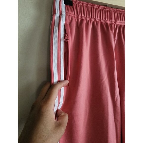 NWT kids adidas track pants in a hazy rose/ white size medium - Picture 8 of 9